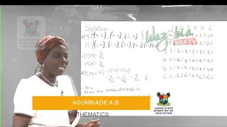 mathematics lesson for ss3 students probability