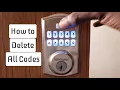 How to Delete All Codes on Kwikset SmartCode 260 Lock