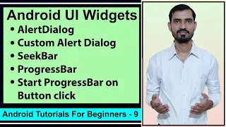 AlertDialog CustomAlertDialog SeekBar ProgressBar by Deepak Android Tutorials for Beginners 9