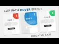 CSS Responsive Card With Clip Path Hover Effect Pure HTML CSS Only Beginners