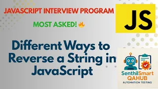 Different Ways to Reverse a String in JavaScript JS Interview Programs