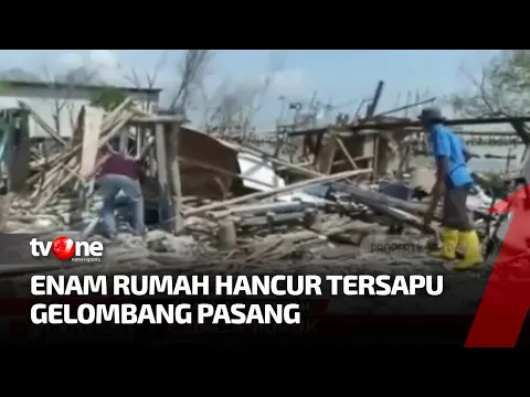 Gelombang Tinggi Terjang Pesisir Kabupaten Demak, Belasan Rumah Rusak
