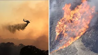 Firefighters make progress on Little Fire near Pleasanton CA with evacuations downgraded