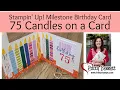Make a Milestone Birt ay Card with 75 Candles and Stampin UP DSP