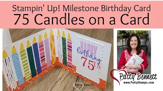 Make a Milestone Birt ay Card with 75 Candles and Stampin UP DSP