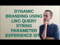 Salesforce Dynamic Branding using LWC query string parameter experience site