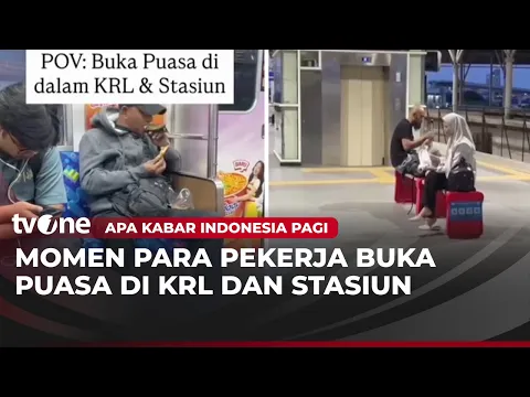 Momen Haru Saat Berbuka Puasa di KRL dan Stasiun