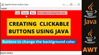 How to create buttons in java java AWT