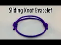 Adjustable paracord bracelet - 2 x sliding knots
