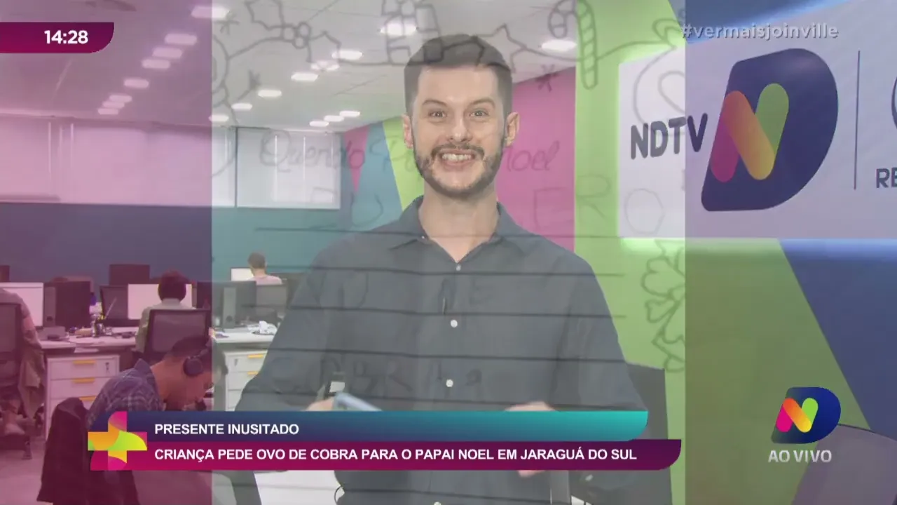Presente inusitado: criança pede ovo de cobra para o Papai Noel em Jaraguá do Sul