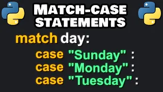 Learn Python MATCH-CASE STATEMENTS in 5 minutes