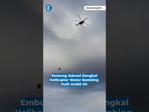 Embung Jokowi di Guntung Damar Banjarbaru Kian Dangkal, Helikopter Waterboombing Sulit Ambil Air