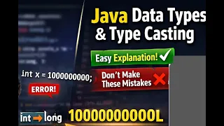 Data Types and Numeric Literals Type Casting in java