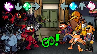 Friday Night Funkin Broken Strings Beta Pibby Sesame Street Elmo Oscar Cookie Monster 