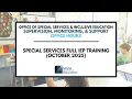 Special Services Full IEP Training October 2025