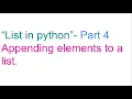 Append elements to a list Create a list dynamically in python