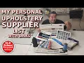 Best Suppliers for Upholstery Materials You Can t Find on Amazon
