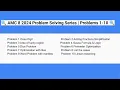 2024 AMC 8 Problem Solving Series Problems 1-10