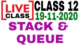 Class 12 Stack Queue Explained in Hindi Stack code in python Queue code in Python