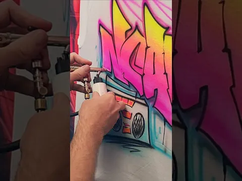 Hip hop boombox graffiti