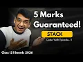 Stack in Python Easiest Explanation Board Pattern Questions Class 12 Code Yudh EP 11