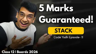 Stack in Python Easiest Explanation Board Pattern Questions Class 12 Code Yudh EP 11