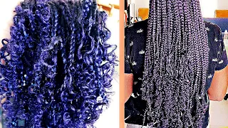 how to curl the ends of your box braids quick and easy