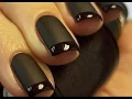 Matte Black Nails with Glossy Tip Tutorial YouTube