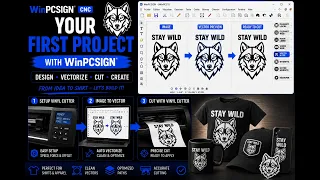 First start in WinPcSign design AI vector software for vinyl cutter plotter