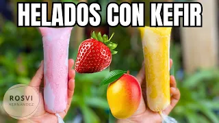 Convierte tu KEFIR en unos BOLIS o Congeladitos CREMOSOS, MANGO y FRESAS!!
