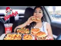 WENDYS MUKBANG Spicy Chicken Nuggets Baconator Jalapeno Fries Asiago Ranch Chicken Sandwich