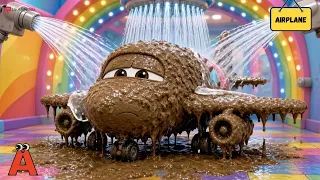 A to Z Dirty Vehicle Wash πβοΈπ | Learn Vehicles for Kids | Satisfying Water Wash Animation #abcd