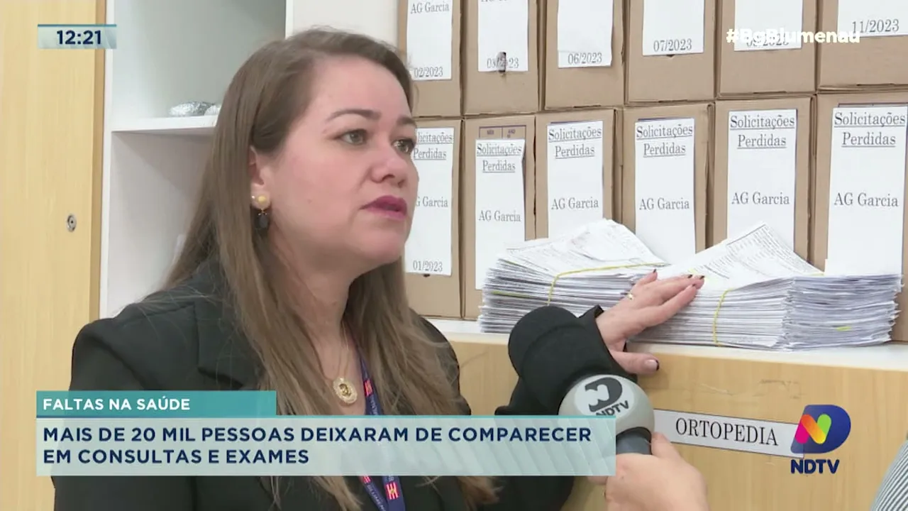 Mais de 20 mil pessoas deixaram de comparecer em consultas e exames em Blumenau