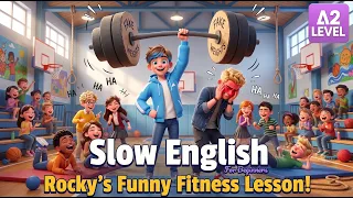 Rocky's Funny Fitness Lesson! 💪 | Easy English Listening for Beginners (A1–A2)