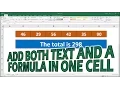 Add Text And A Formula In A Single Cell