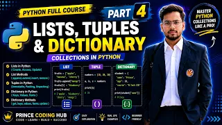 Python Full Course for Beginners Chapter 6 7 Lists Tuples Dictionary Hindi