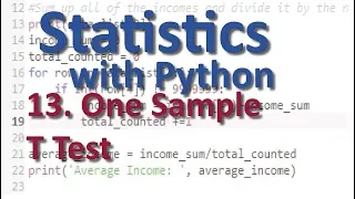 One Sample T Test with Python
