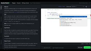 HackerRank Python 30 Days of Code - Day 17 More Exceptions