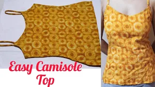 Download How to make camisole top/DIY spaghetti strap thank top/Camisole cutting and stitching MP3