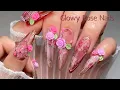 Glowy Rose Nails BORN PRETTY Korean Nails Self Nail Nail Art ASMR