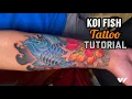 KOI FISH TATTOO FINAL SESSION TAGALOG TATTOO TUTORIAL