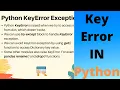 How to fix Key Error in Python