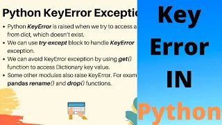 How to fix Key Error in Python