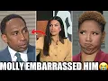 You re Not Talking Basketball Molly Qerim Checks Stephen A Live On First Take Over Draymond Green