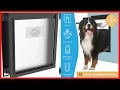 Hakuna Pets Deluxe Aluminum Dog Cat Pet Door with Locking Panel for Screens Doors Walls