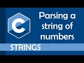 Parsing a string of numbers in C