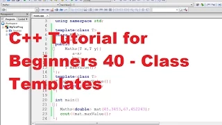 C Tutorial for Beginners 40 - Class Templates