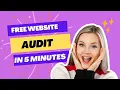 How to Do a Free Website Audit In 1 Minute - Learn Whats Needed to Rank