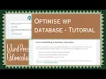 Optimizing WordPress Database and Fixing Database Connection Error WordPress Tutorial