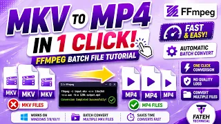 MKV to MP4 in One Click FFmpeg Batch File Tutorial